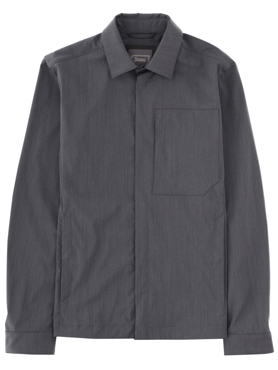 Overshirt Wool Blend Grey Jacket