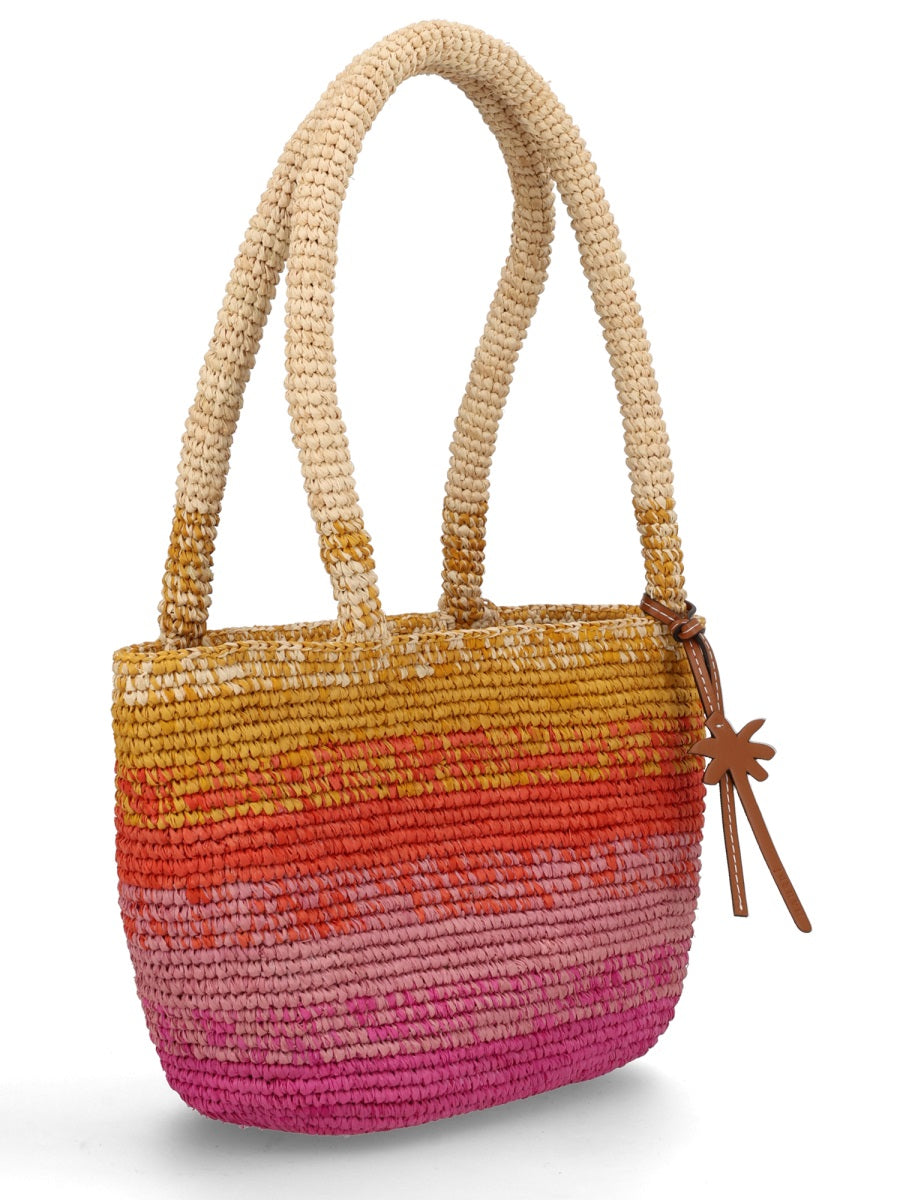 Shoulder Bag Panier Multicolour Raffia Natural