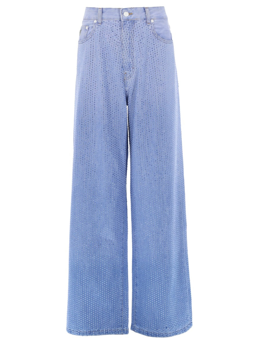 Jeans Asha Denim With Rhinestones Cotton