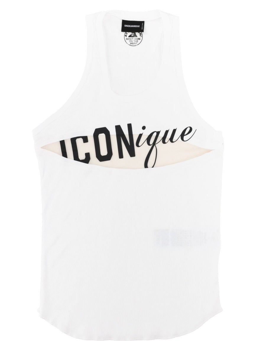 Top Cut-Out White Cotton Tops