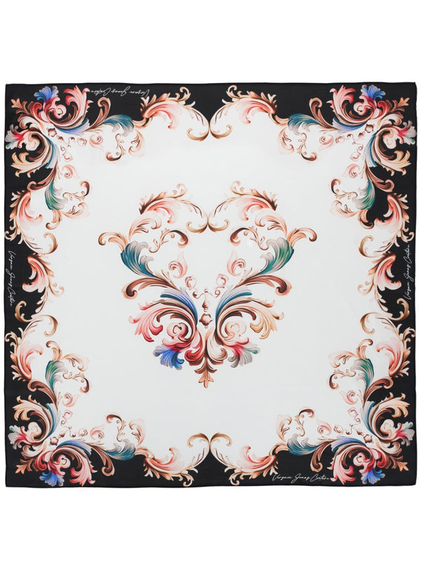 Silk Foulard White Scarf