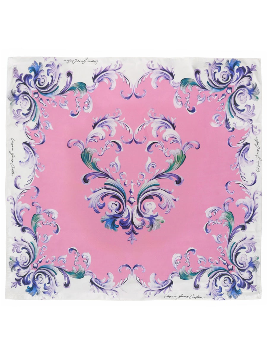 Silk Foulard Scarf Pink