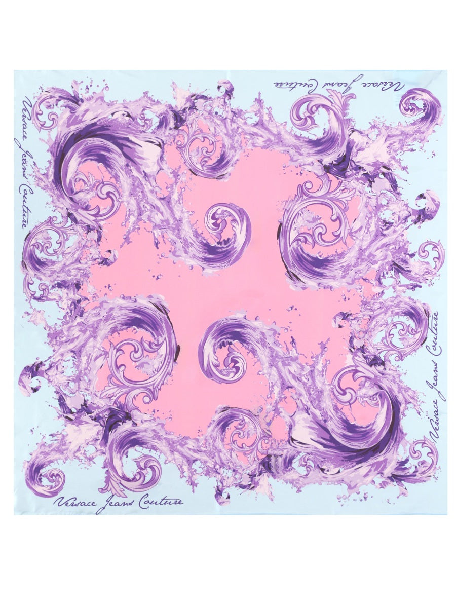 Silk Foulard Purple Scarf
