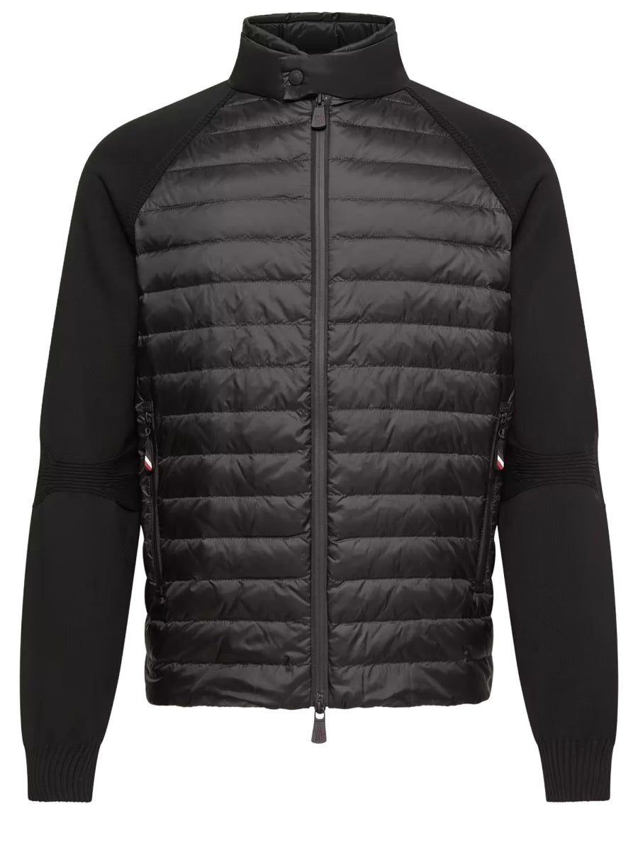Padded Cardigan Black Polyamide Jumpers
