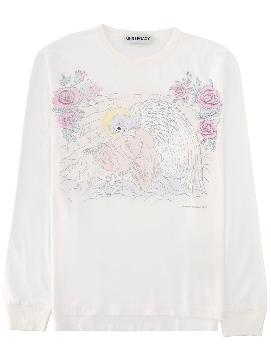 T-Shirt Farewell Print White Cotton T-shirts