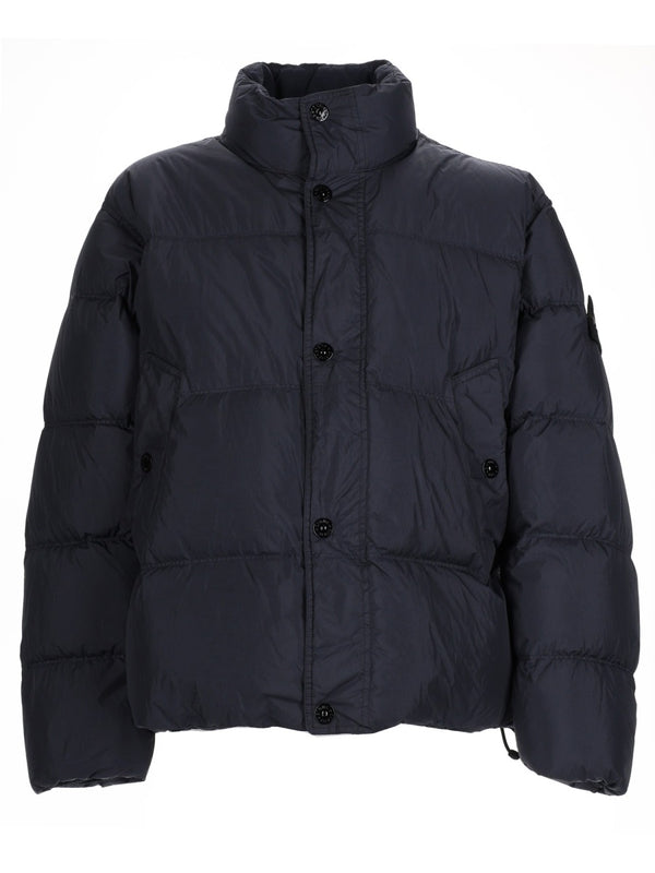 Bomber Puffer Jacket Blue Polyamide