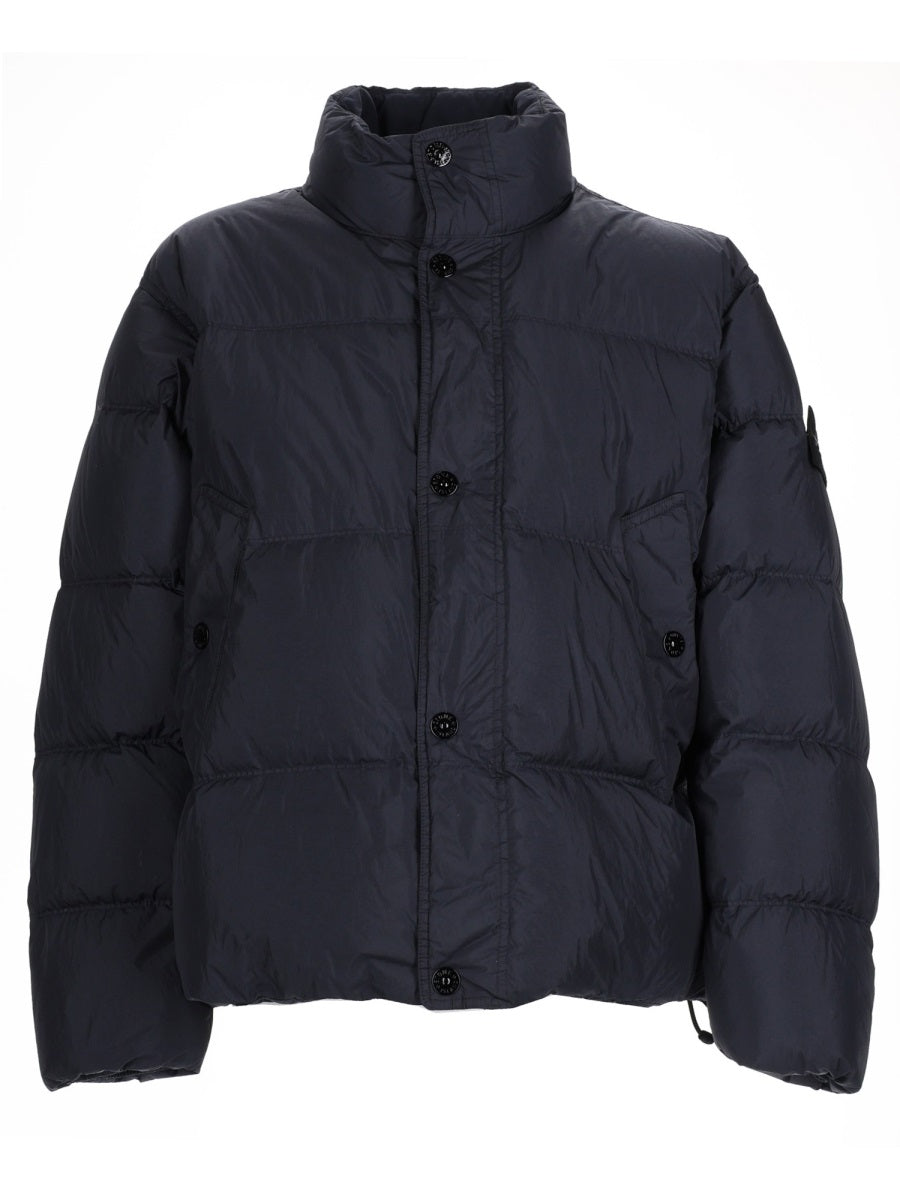 Bomber Puffer Jacket Blue Polyamide