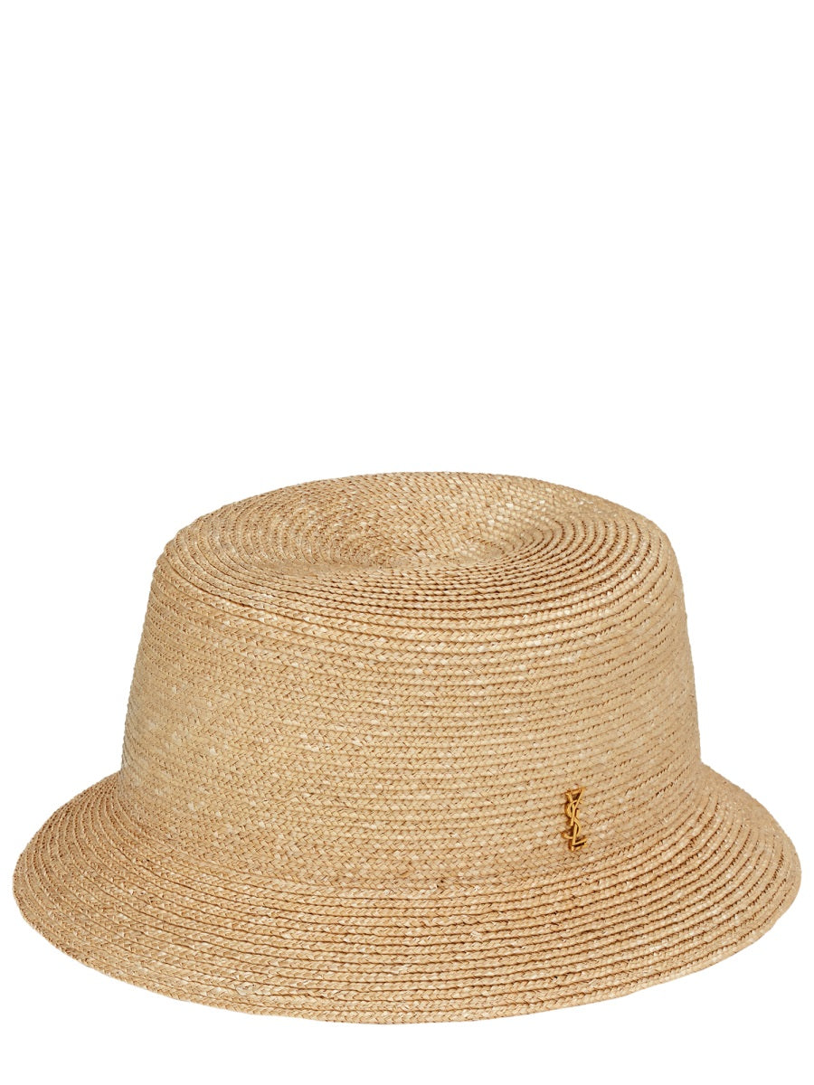 Fedora Hat Beige Straw