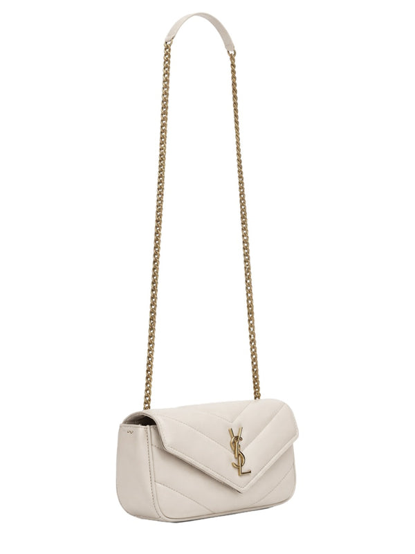 Shoulder Bag Loulou Mini Ivory Lamb Leather
