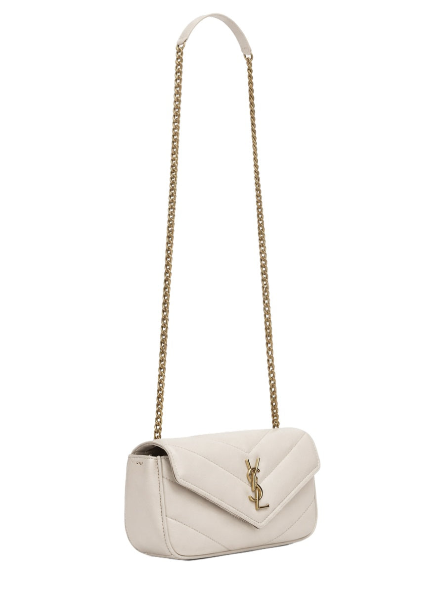 Shoulder Bag Loulou Mini Ivory Lamb Leather