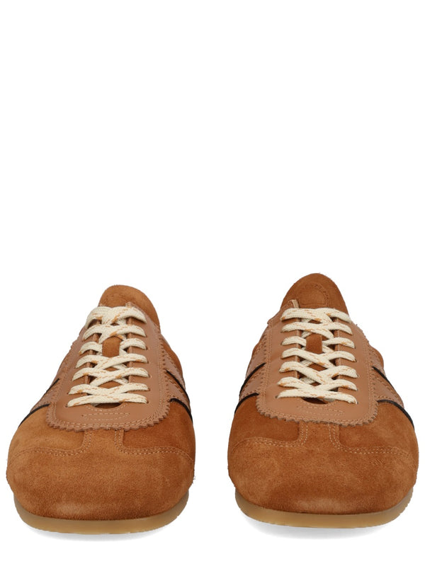 Sneaker Mule Suede Brown Leather Trainers