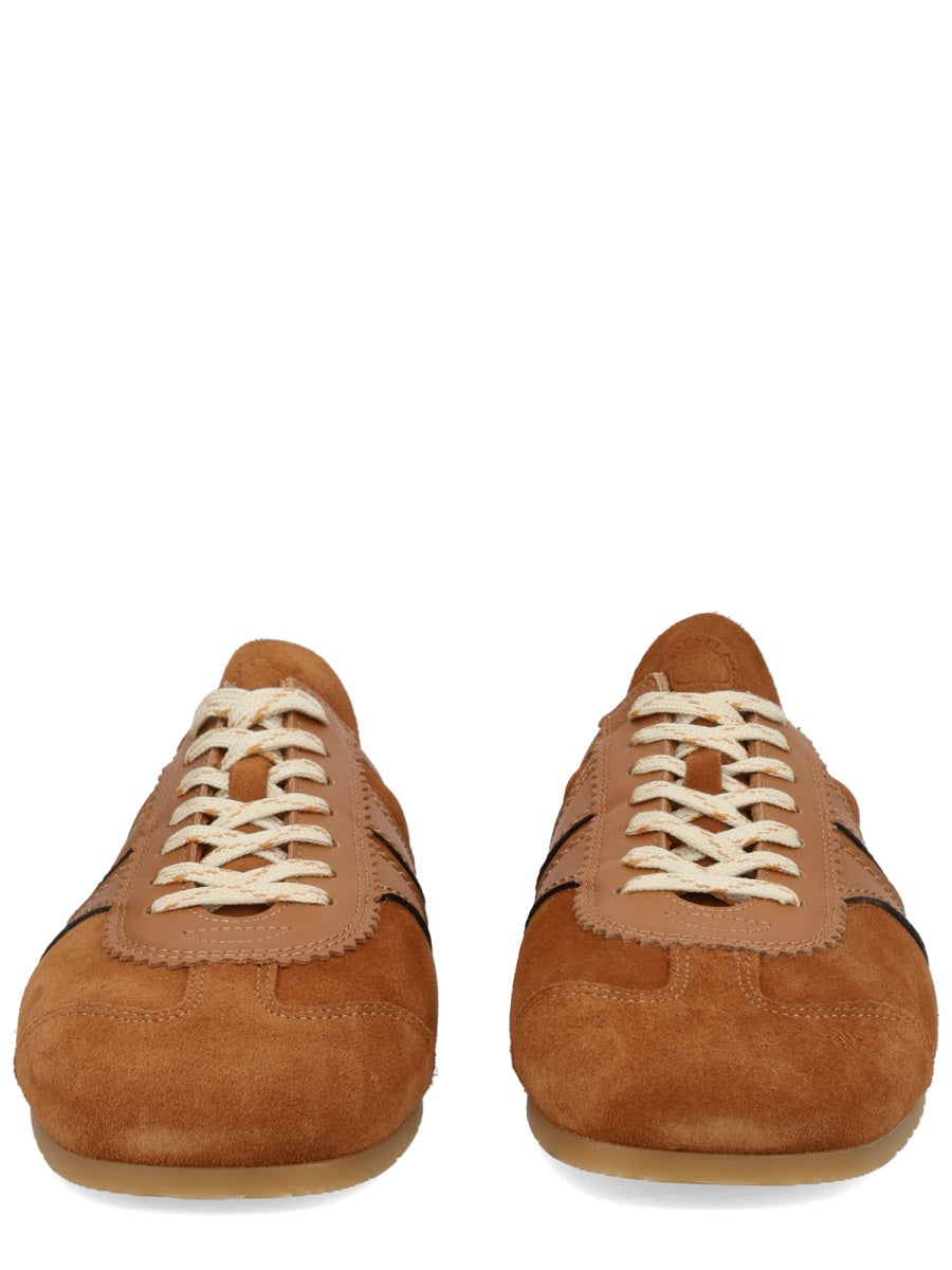 Sneaker Mule Suede Brown Leather Trainers
