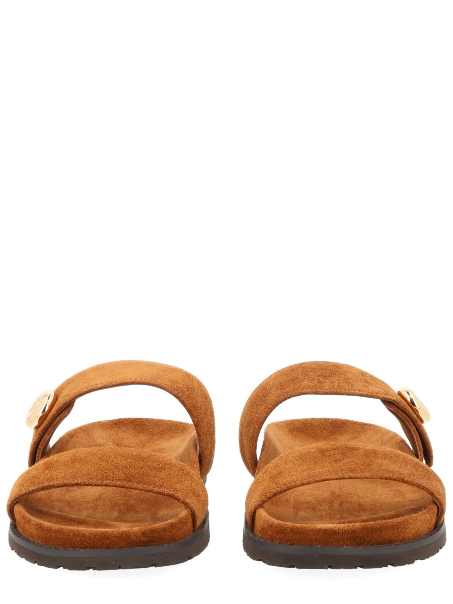 Sandals Romy Beige Calf Leather
