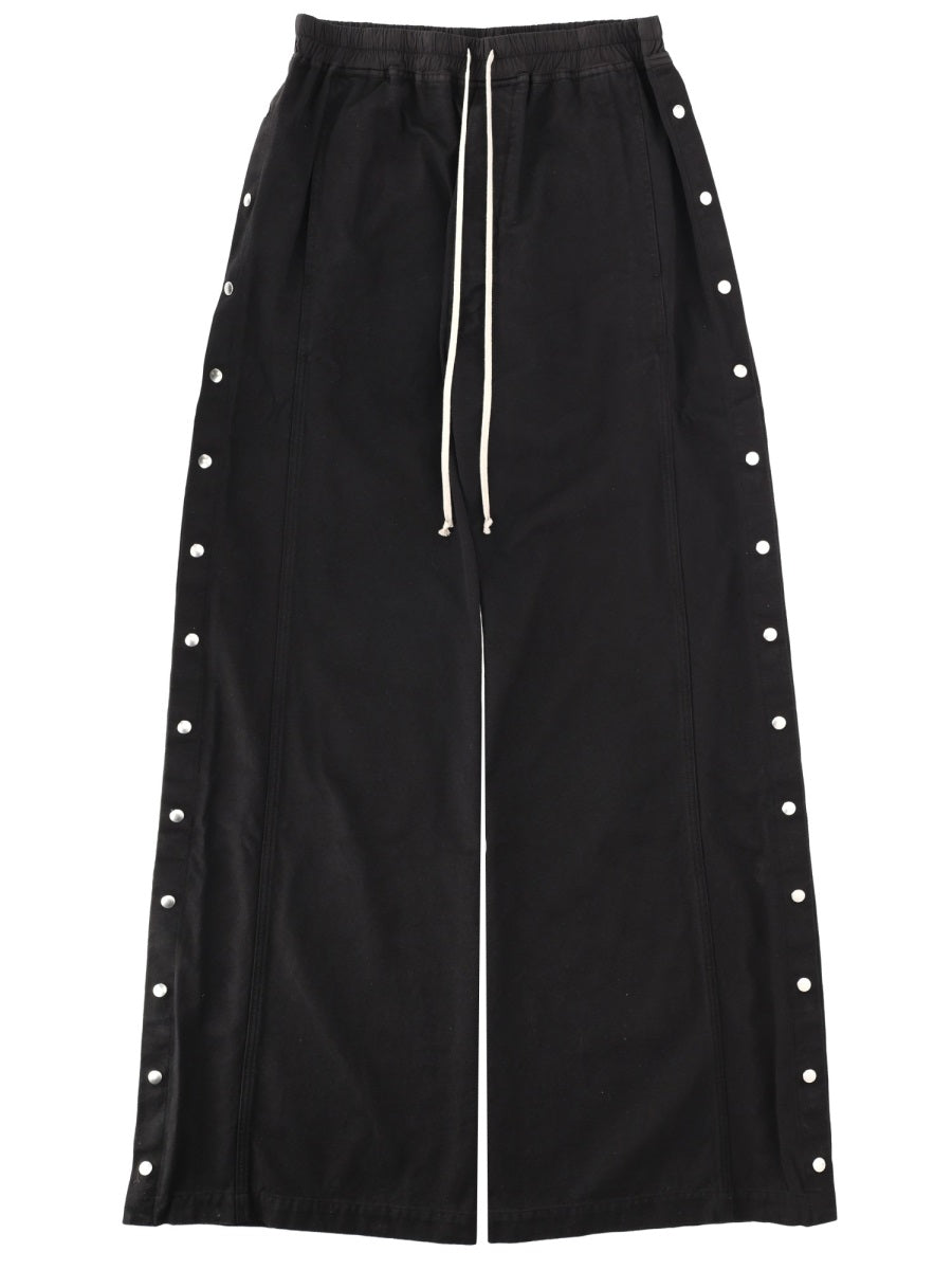Trousers Wide Pusher Black Cotton