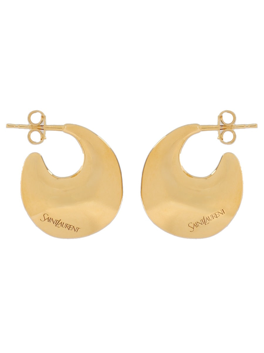 Earrings Creole Plate Gold Brass