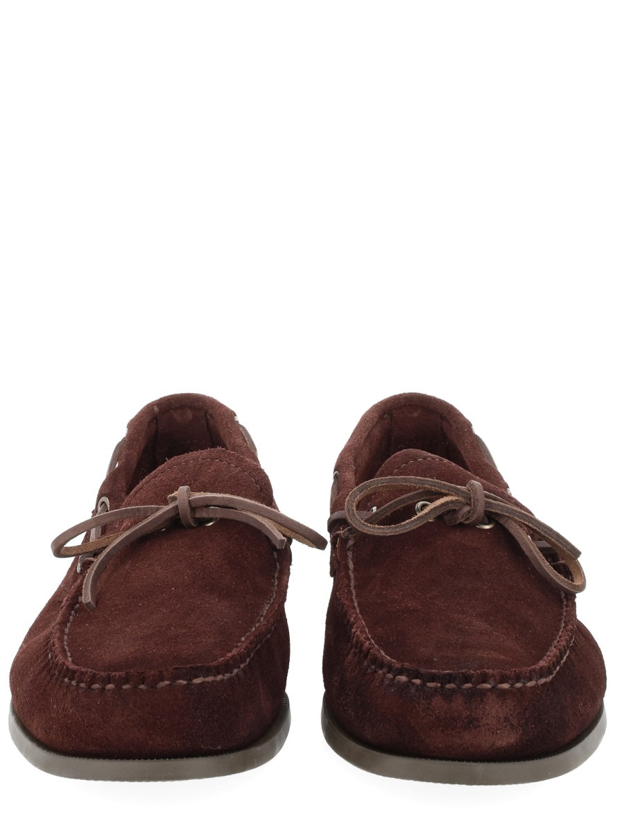 Moccasin Camp Moc Brown Leather Cow Loafers
