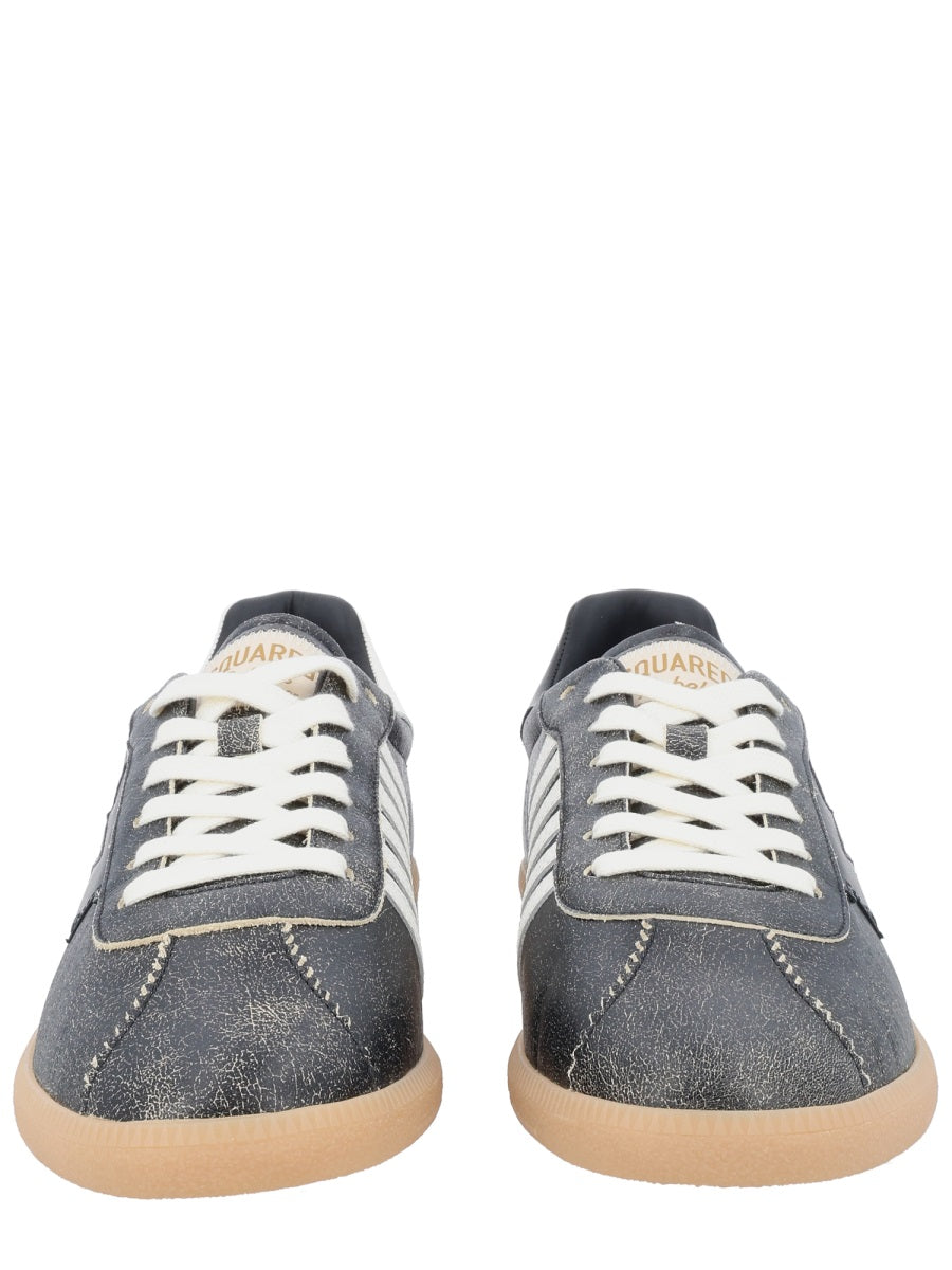 Sneakers Rebels Black Calf Leather Trainers