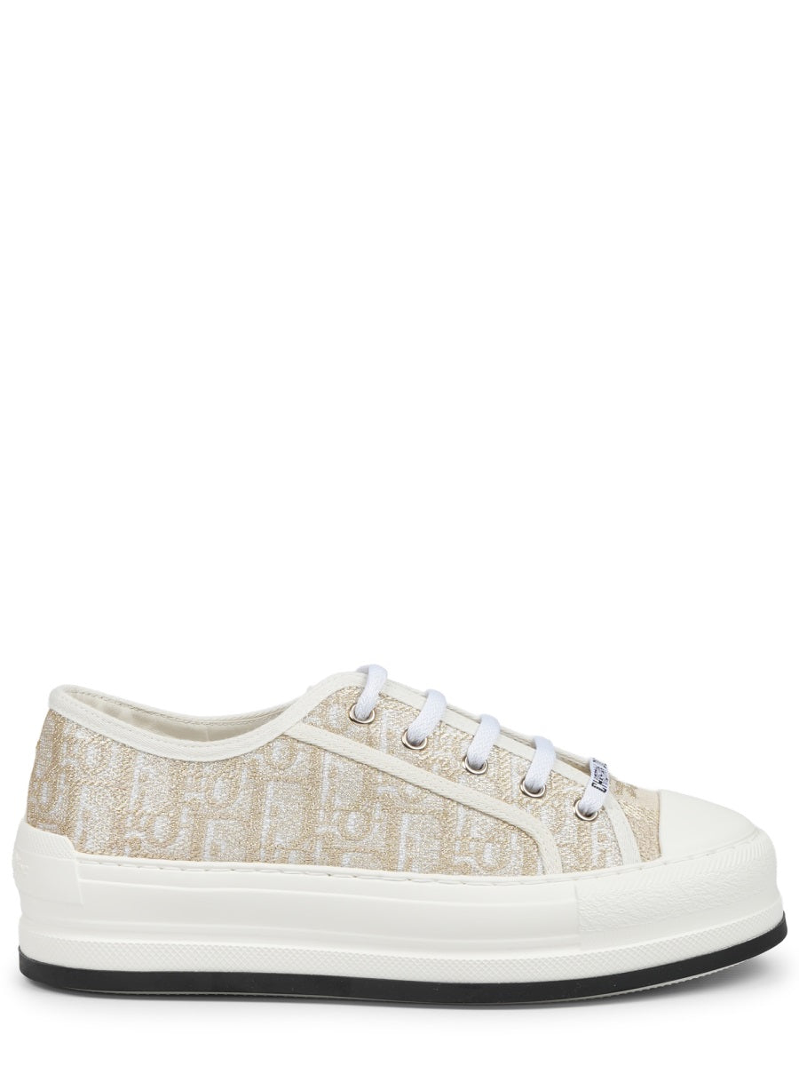 Sneakers Walkndior Logo Motif Gold Canvas Trainers