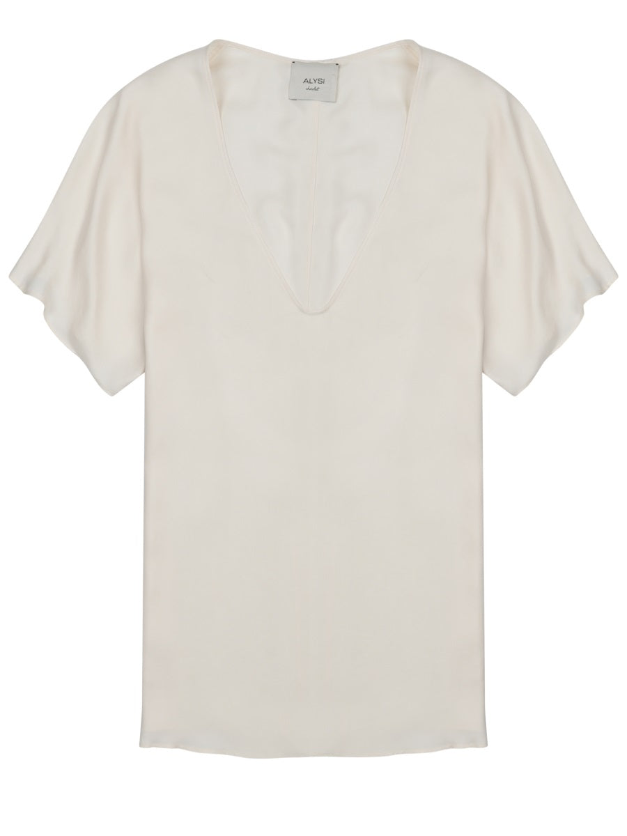 Silk Twill Blouse Ivory