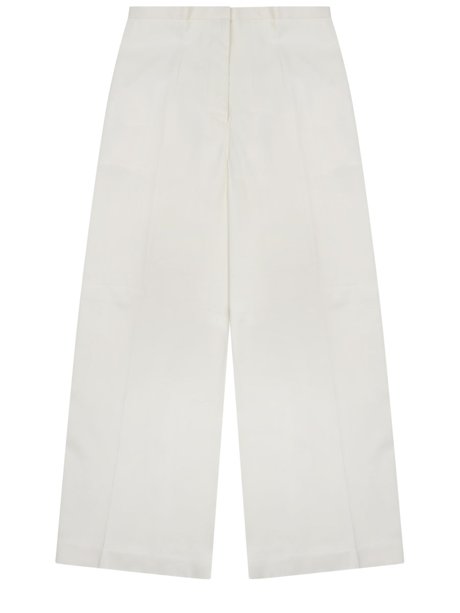 Trousers Viscose Twill White