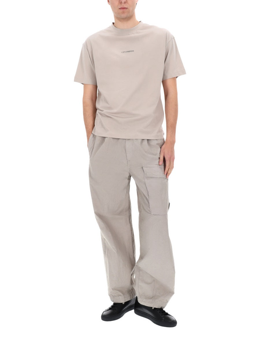Cargo Trousers Beige Cotton