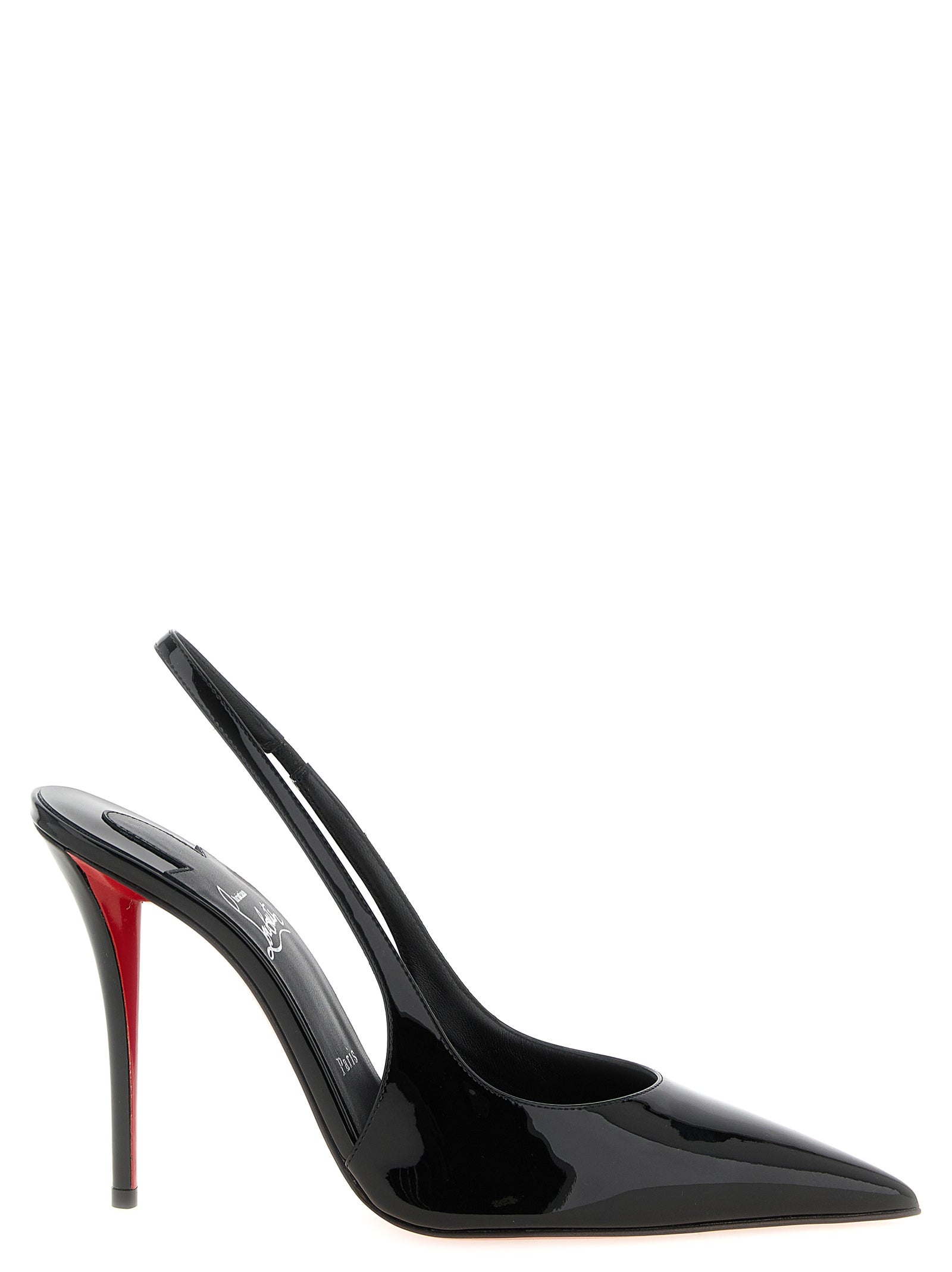 Miss Z slingback Black Calf Leather Goat Pumps