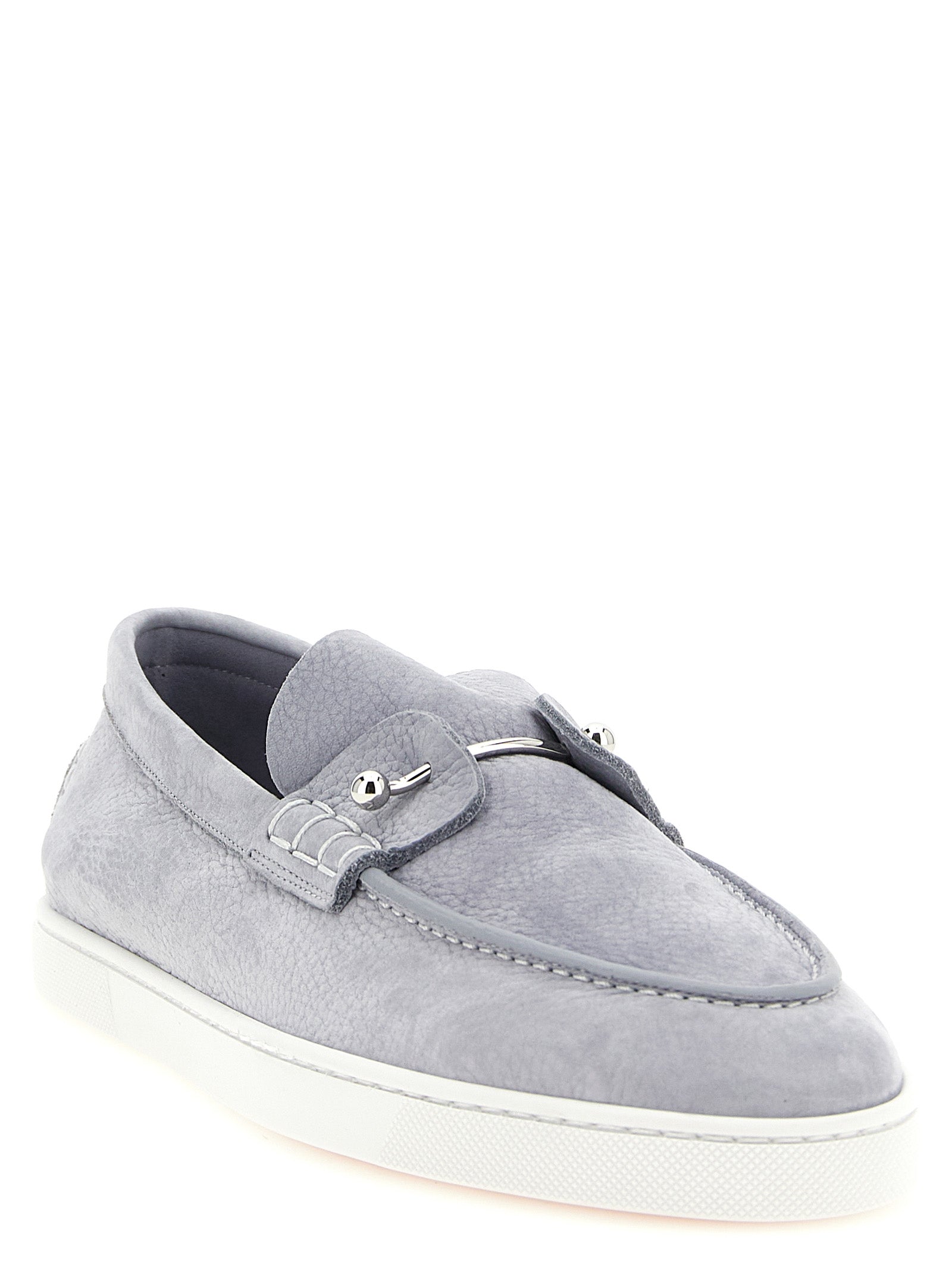 Chambeliboat loafers Gray Calfskin Leather (bos Taurus)