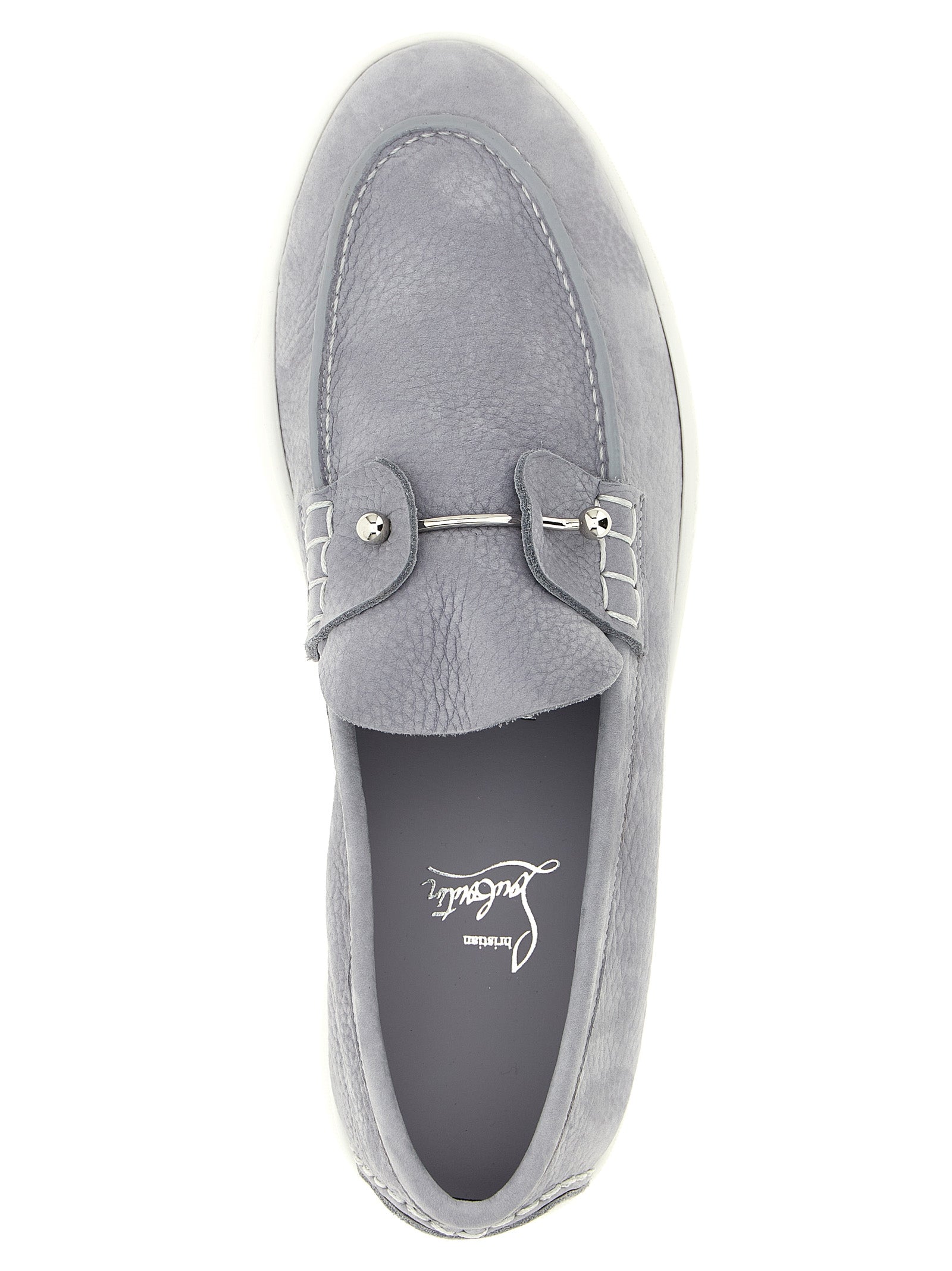 Chambeliboat loafers Gray Calfskin Leather (bos Taurus)