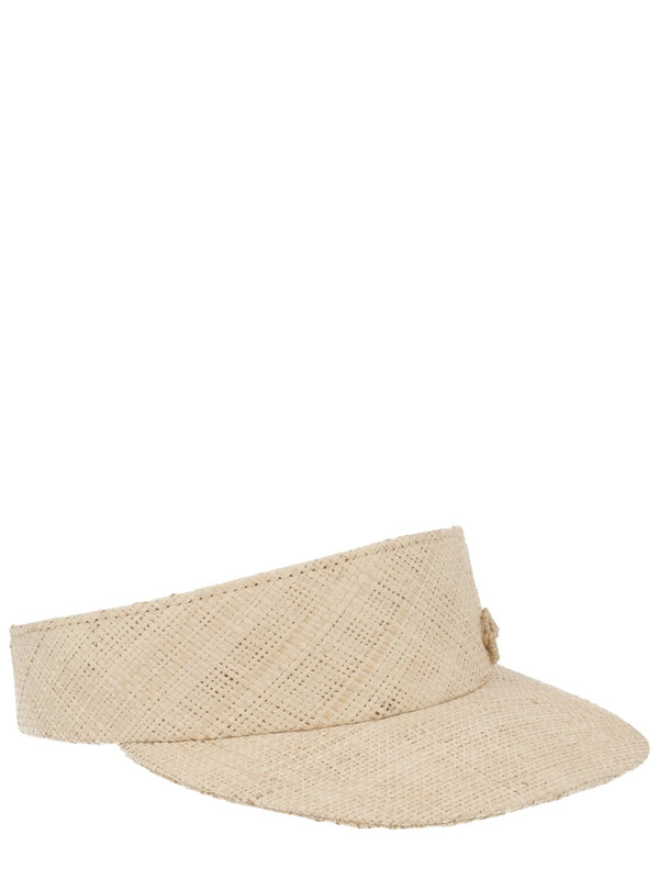 Straw Visor Ivory Hat