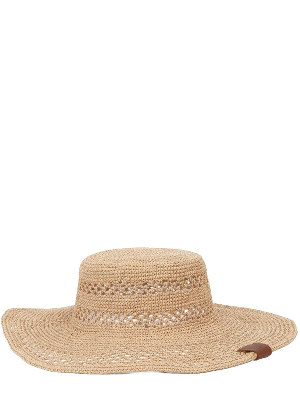 Bucket Hat Beige Natural Straw