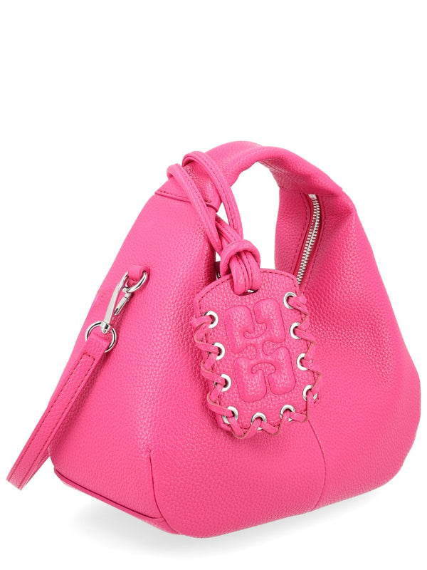 Handbag Hobo Mini Fuchsia Recycled Polyester Handbags