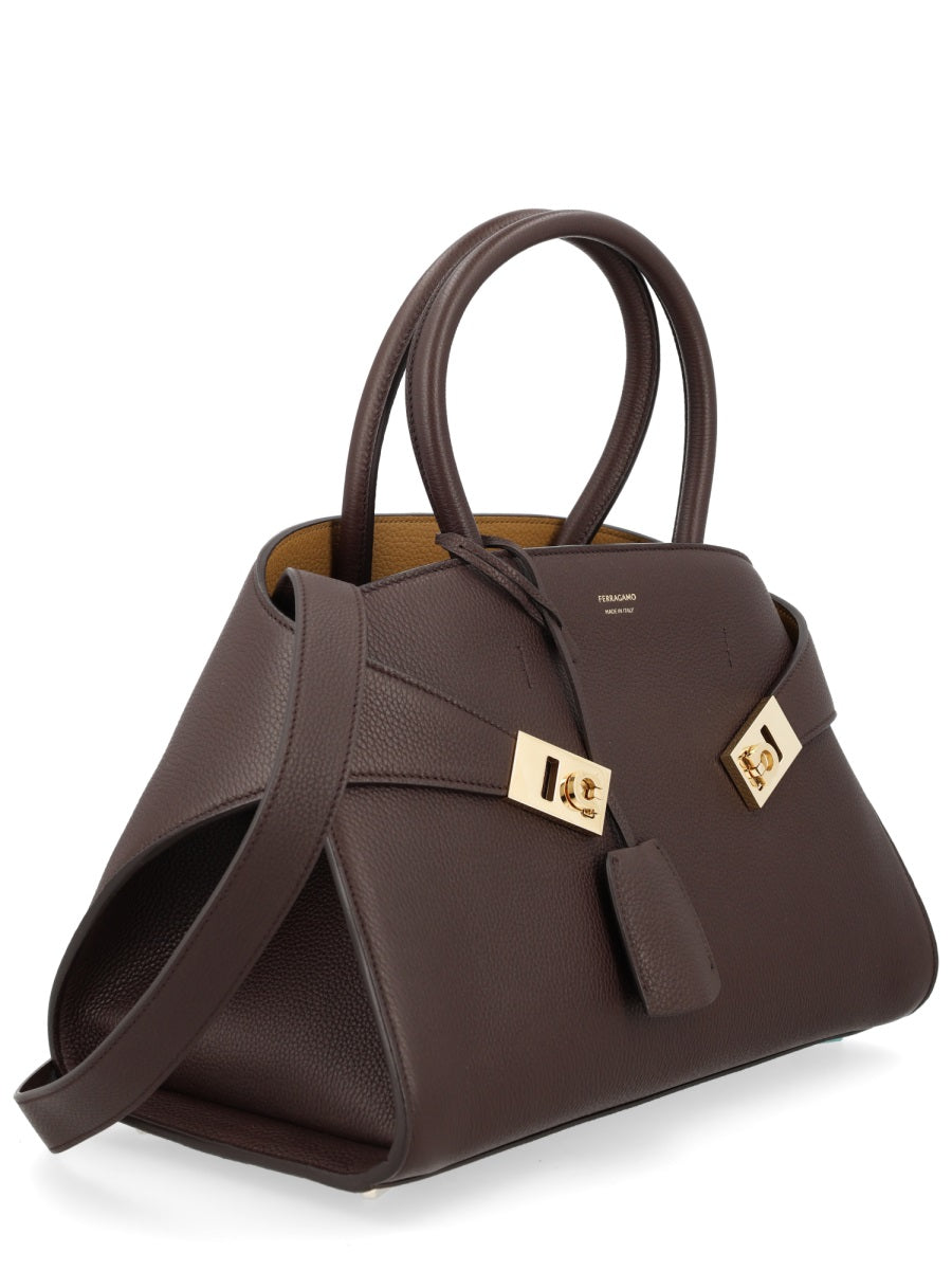 Handbag Hug Dark Brown Calf Leather Handbags