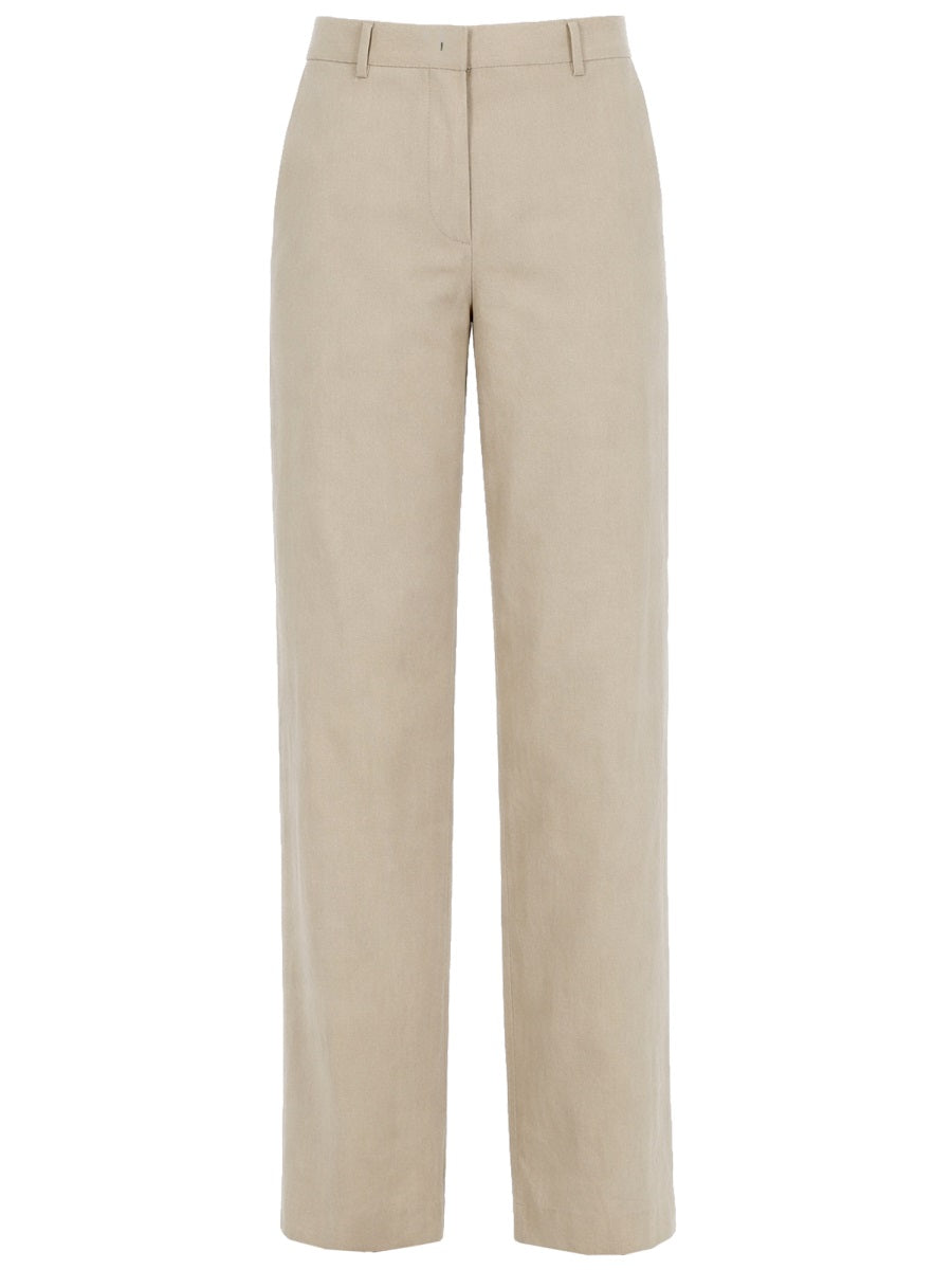 Tailored Linen Trousers White