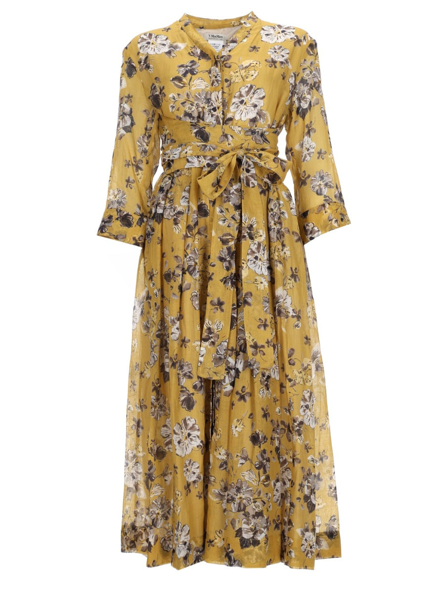 Long Ramie Dress Estremo Yellow