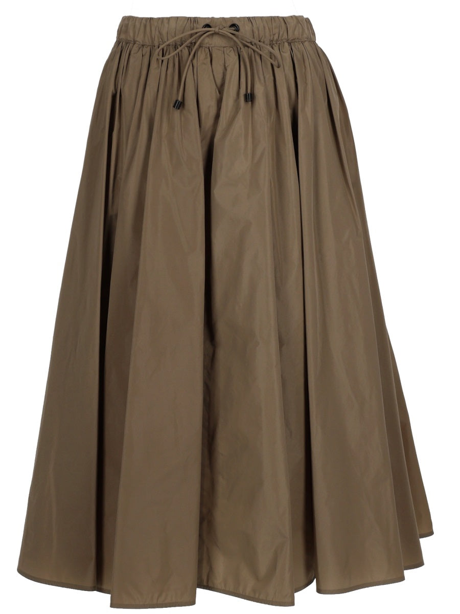 Midi Skirt Lonza Brown Silk Blend Polyester