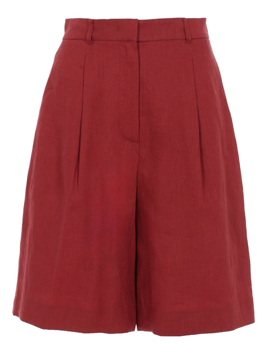 Linen Caravan Shorts Red