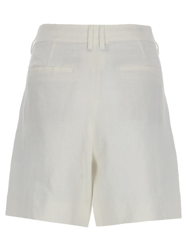 Linen Shorts Party White
