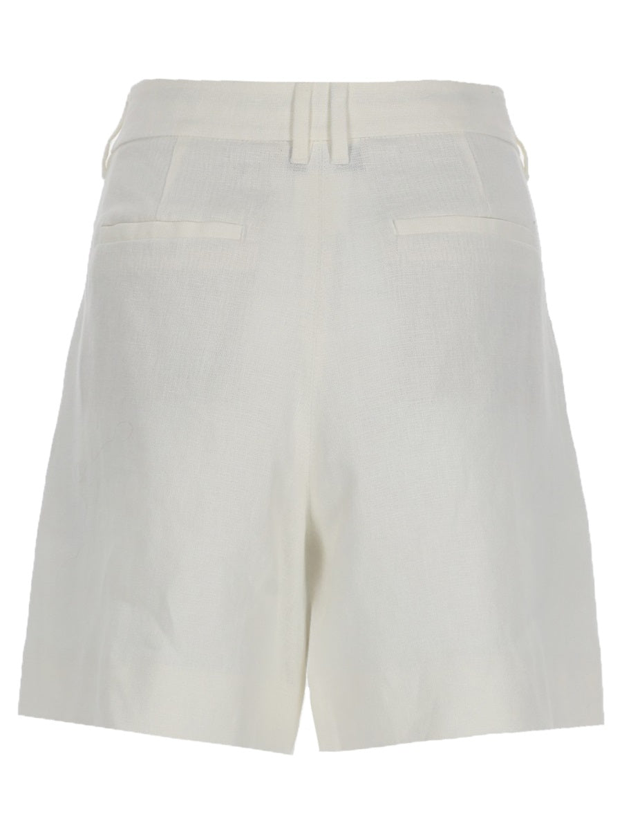 Linen Shorts Party White