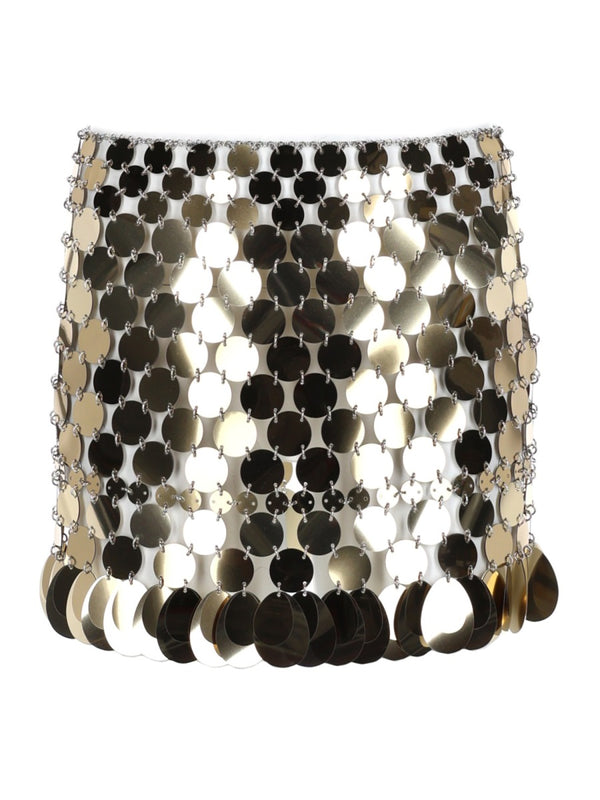 Mini Skirt Gold Sequins Polyester