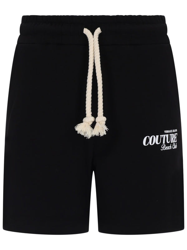 Shorts With Logo Black Cotton