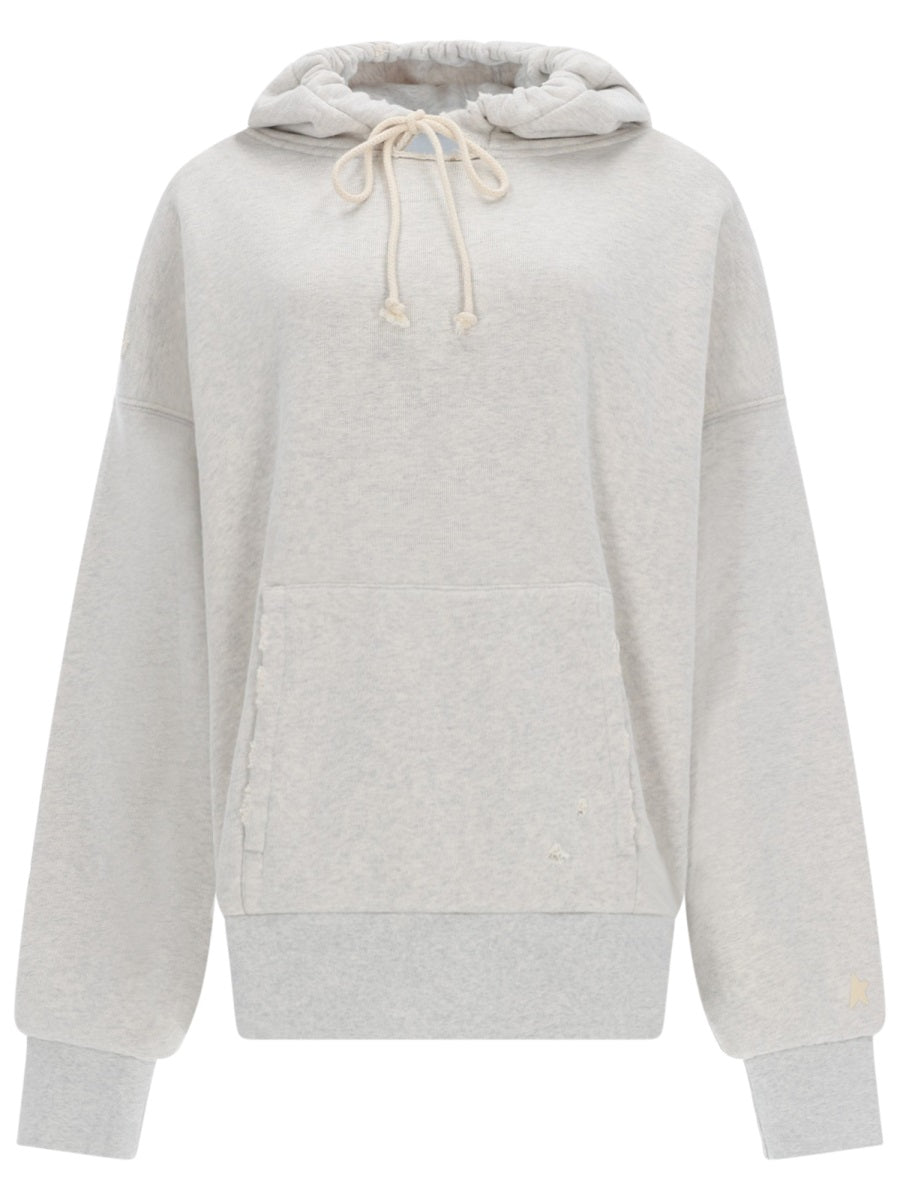 Hooded Sweatshirt Star Grey Cotton Sweatshirts