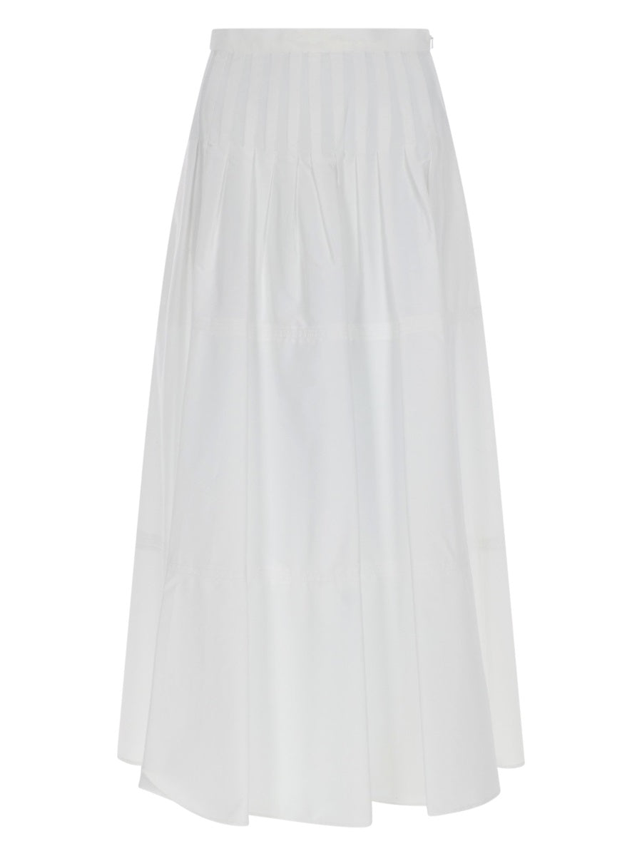 Long Skirt Opera White Cotton