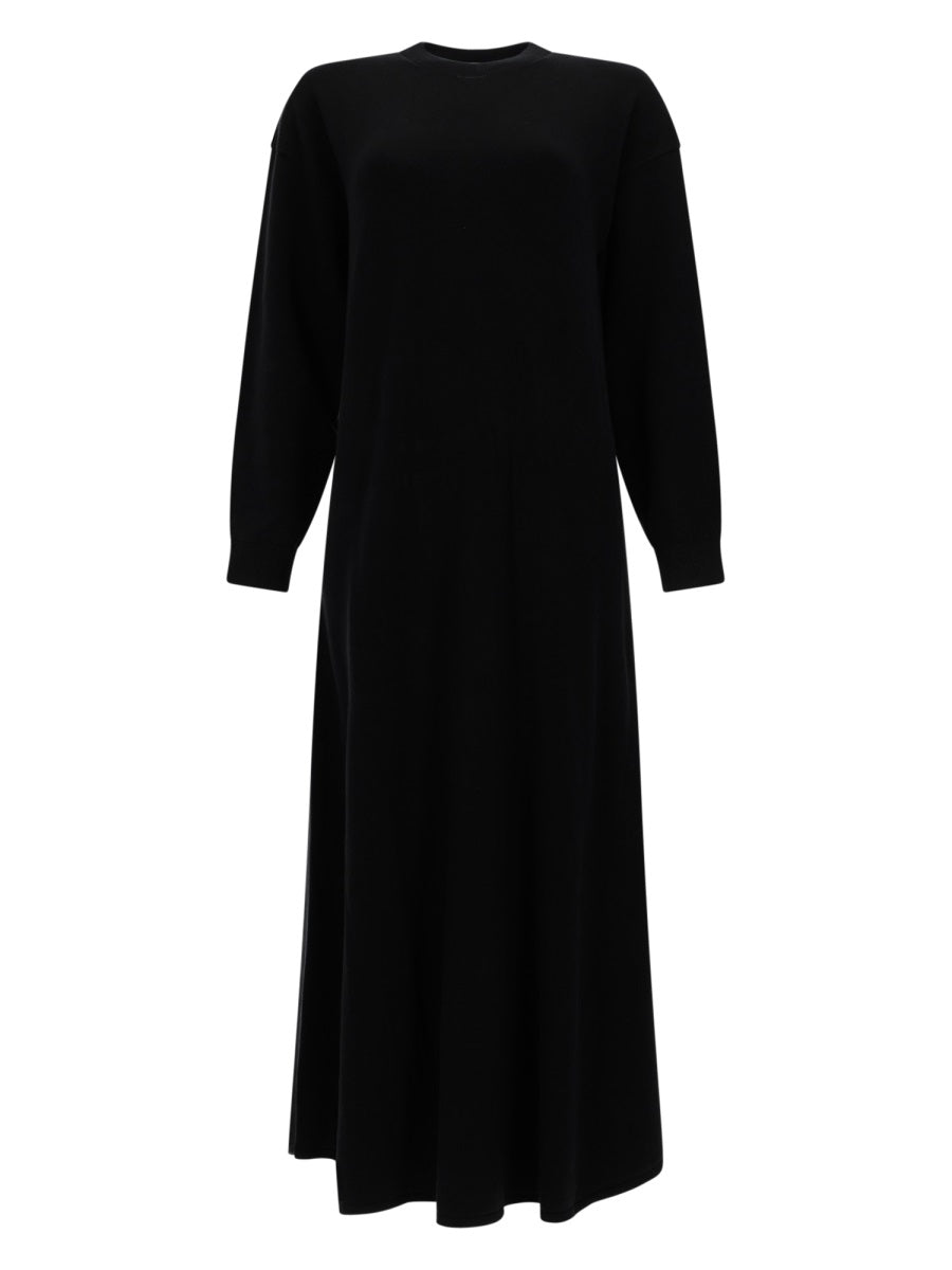 Dress Long Knit Black Silk