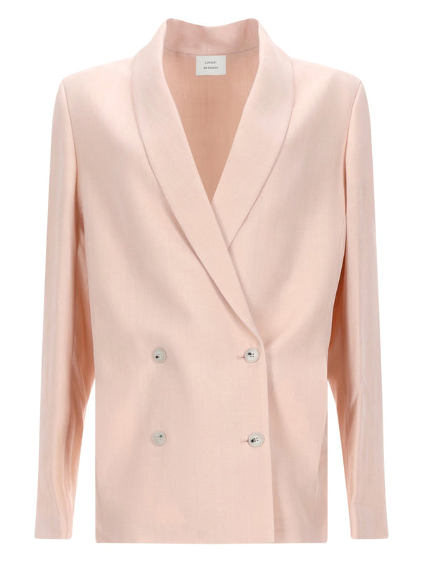 Blazer Minka Powder Viscose Virgin Wool Jacket