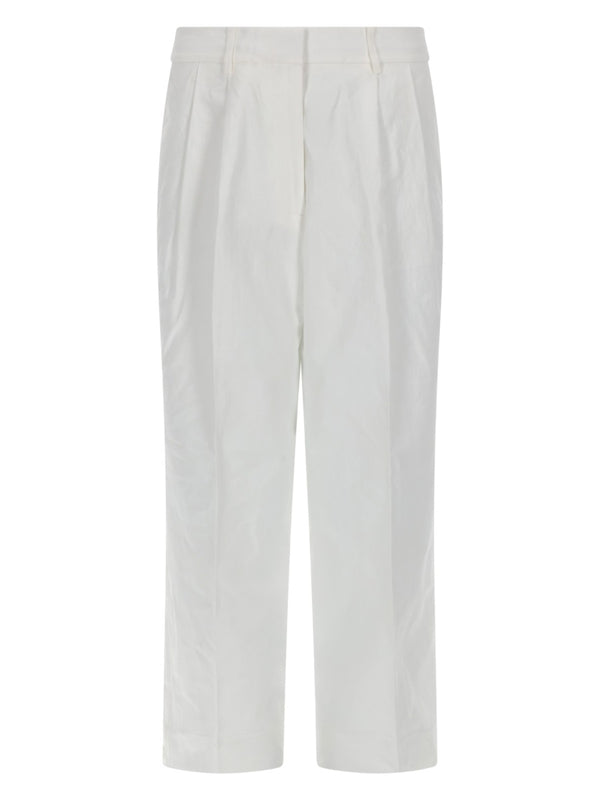 Trousers Linen White