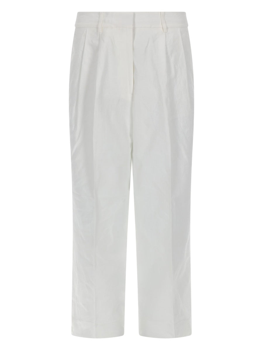 Trousers Linen White