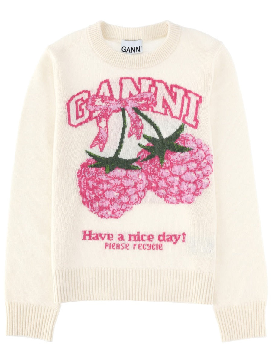 Knit Jumper Ivory Wool Jumpers