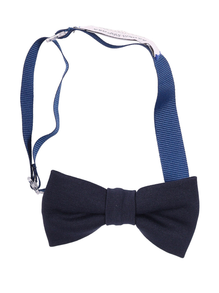 Papillon Blue Cotton Polyamide Elastane Bow Tie