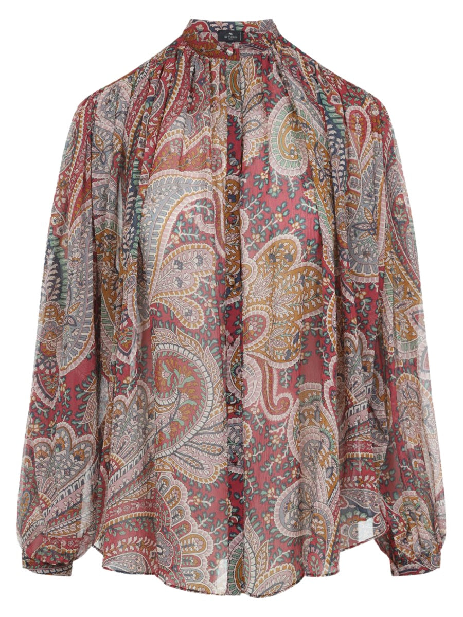 Shirt Paisley Print Multicolour Silk
