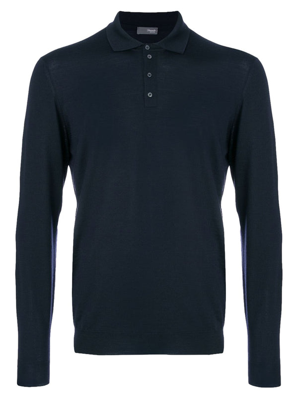 Polo Shirt Merino Wool Blue